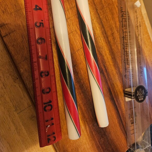 vintage candy cane taper candles - Picture 4 of 6
